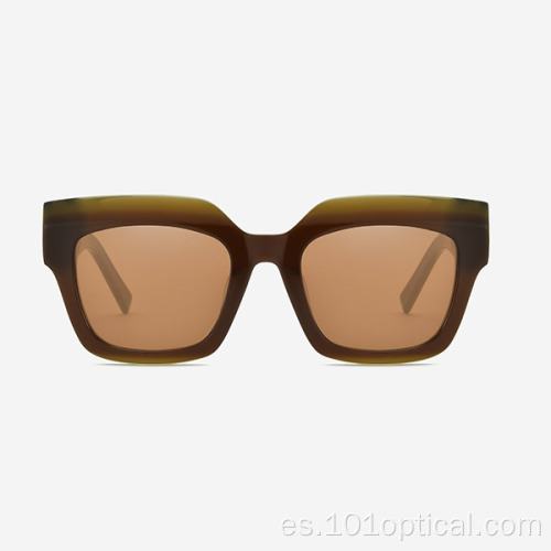 Gafas de sol cuadradas de acetato de vanguardia para mujer